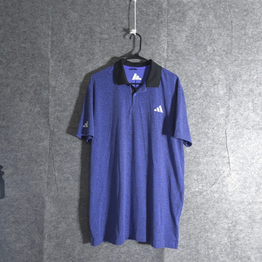 Adidas Golf Polo Shirt Mens 2XL‎ Purple Climalite Athletic Performances Sports